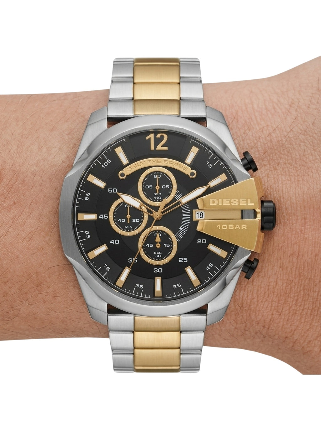 Diesel Mega Chief DZ4581 Chronograph Herrenuhr Bicolor