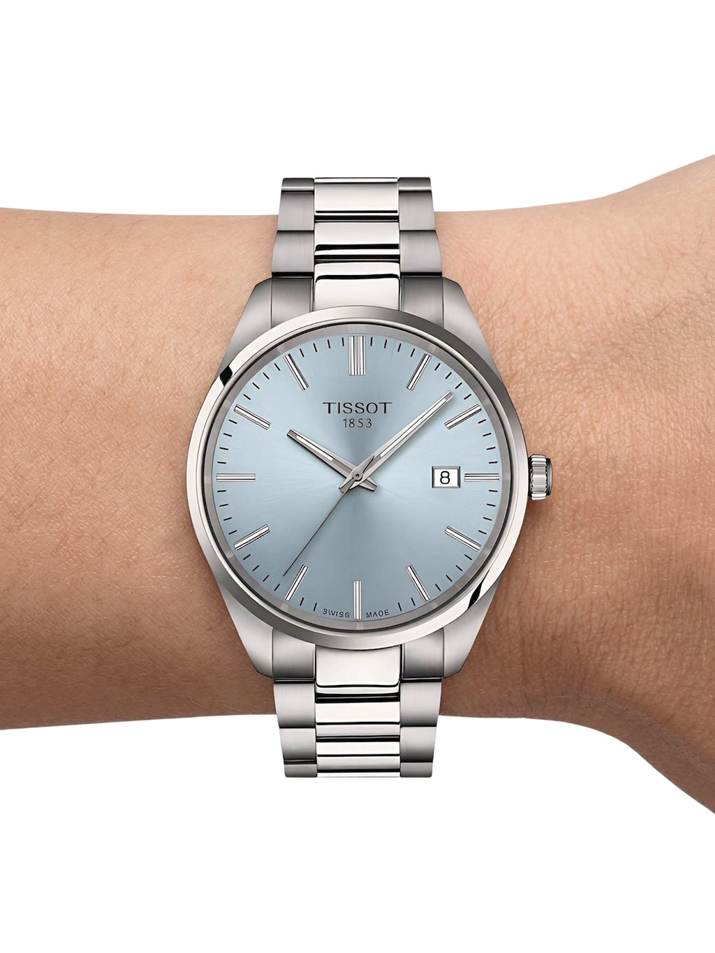 Tissot PR 100 40 mm Swiss Made Quarzuhr Eisblau T150.410.11.351.00