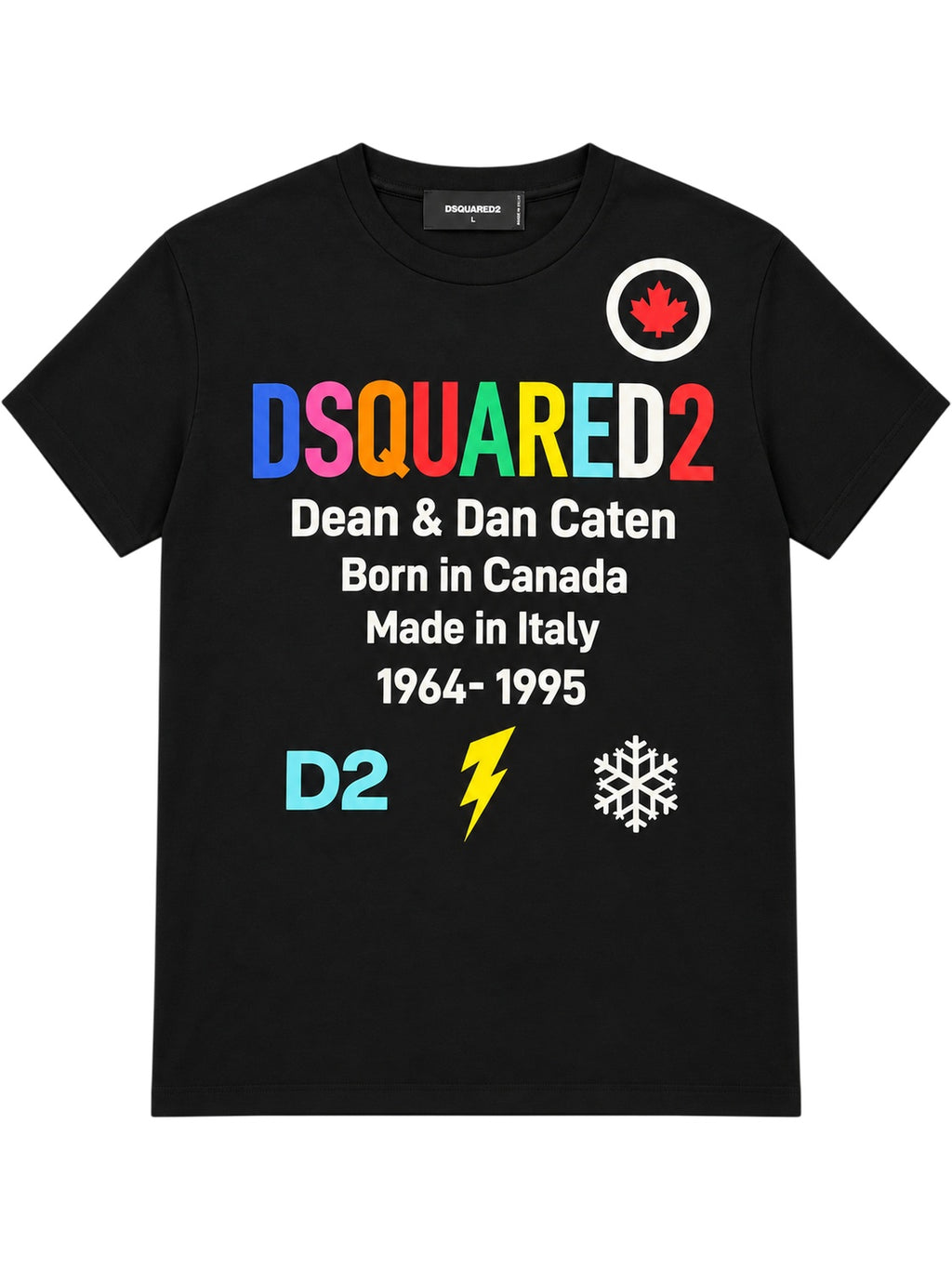 Dsquared2 Rainbow T-Shirt Herren Schwarz