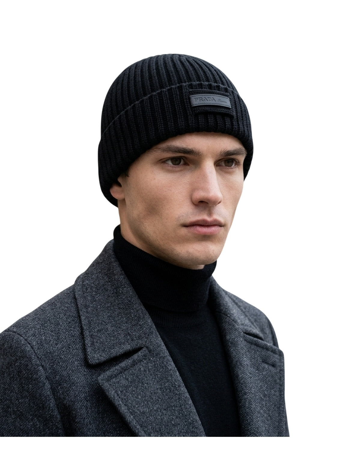Prada Strickmütze in Schwarz