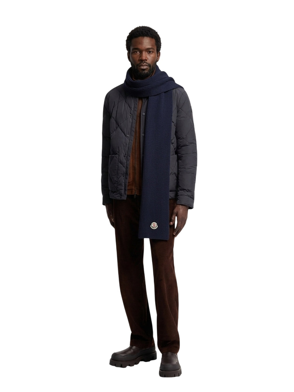 Moncler Kaschmir Schal in Dunkelblau Unisex
