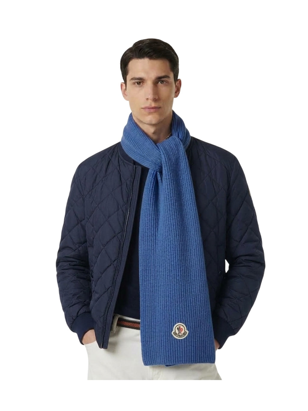 Moncler Kaschmir Schal in Blau Unisex