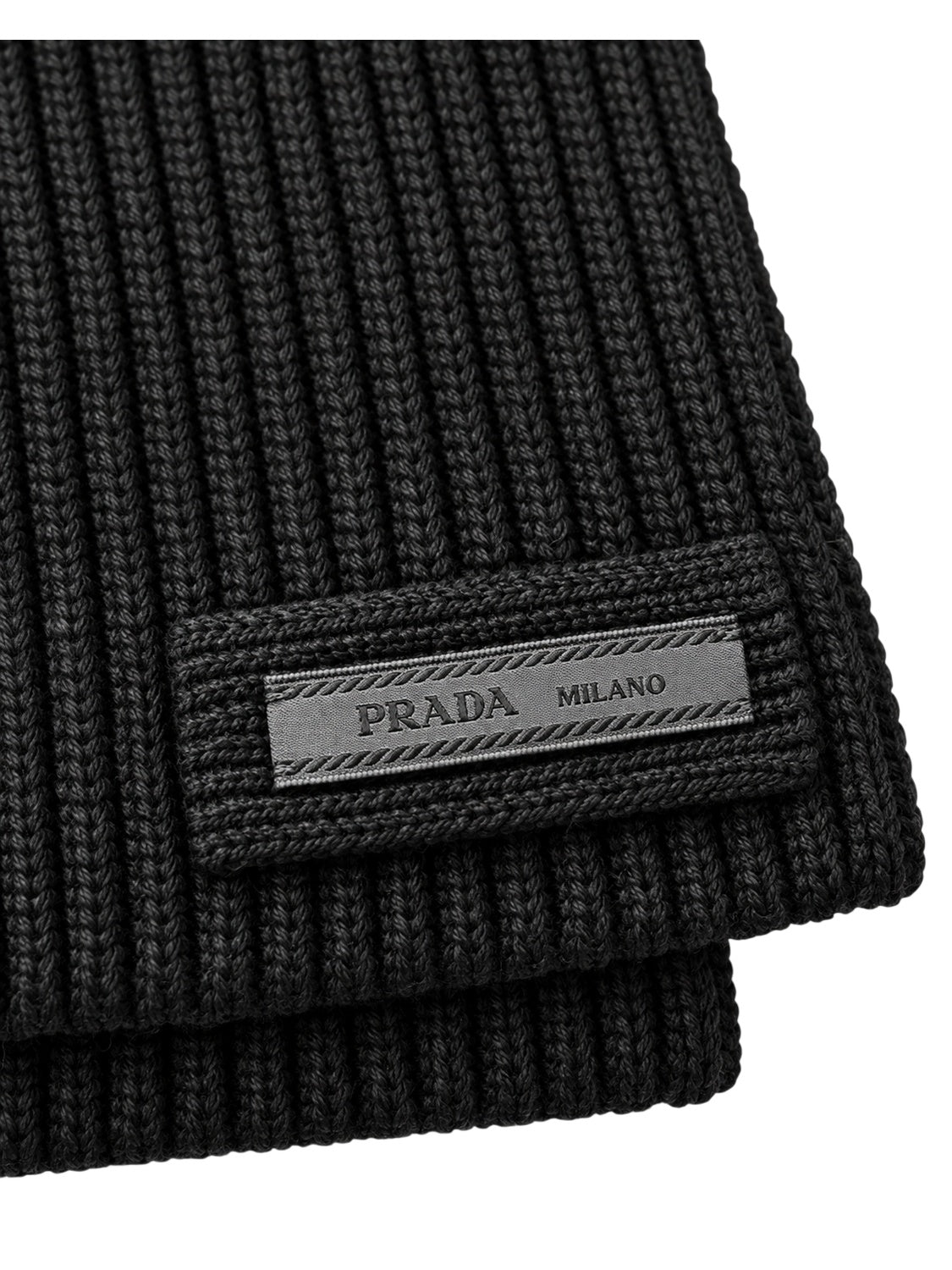 Prada Wollschal aus Wolle in Schwarz