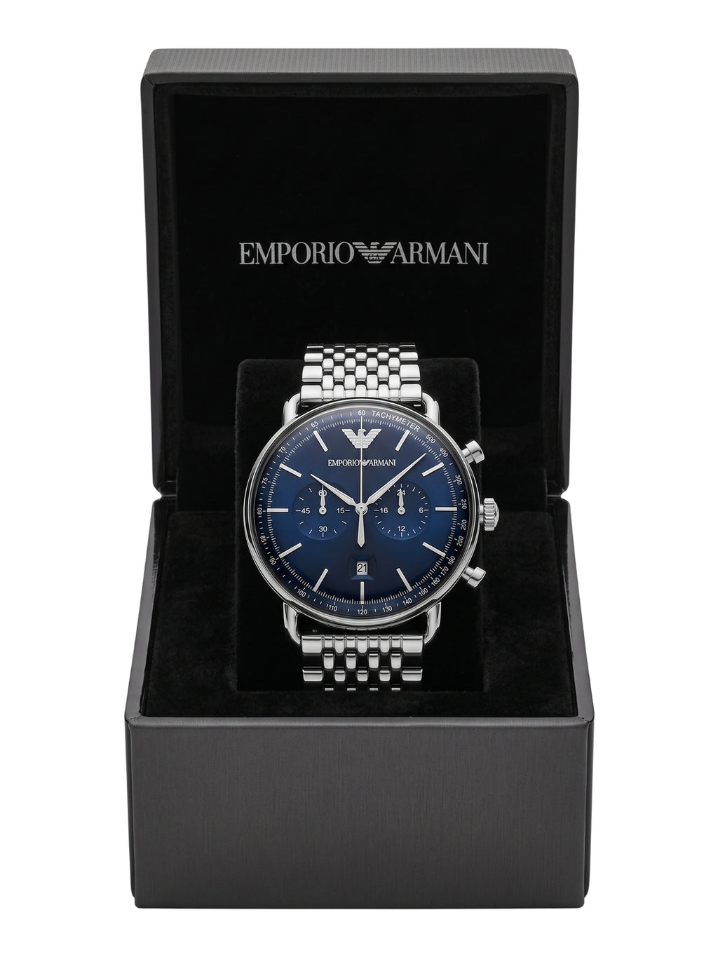 Emporio Armani Aviator Chronograph Edelstahl Blau AR11238