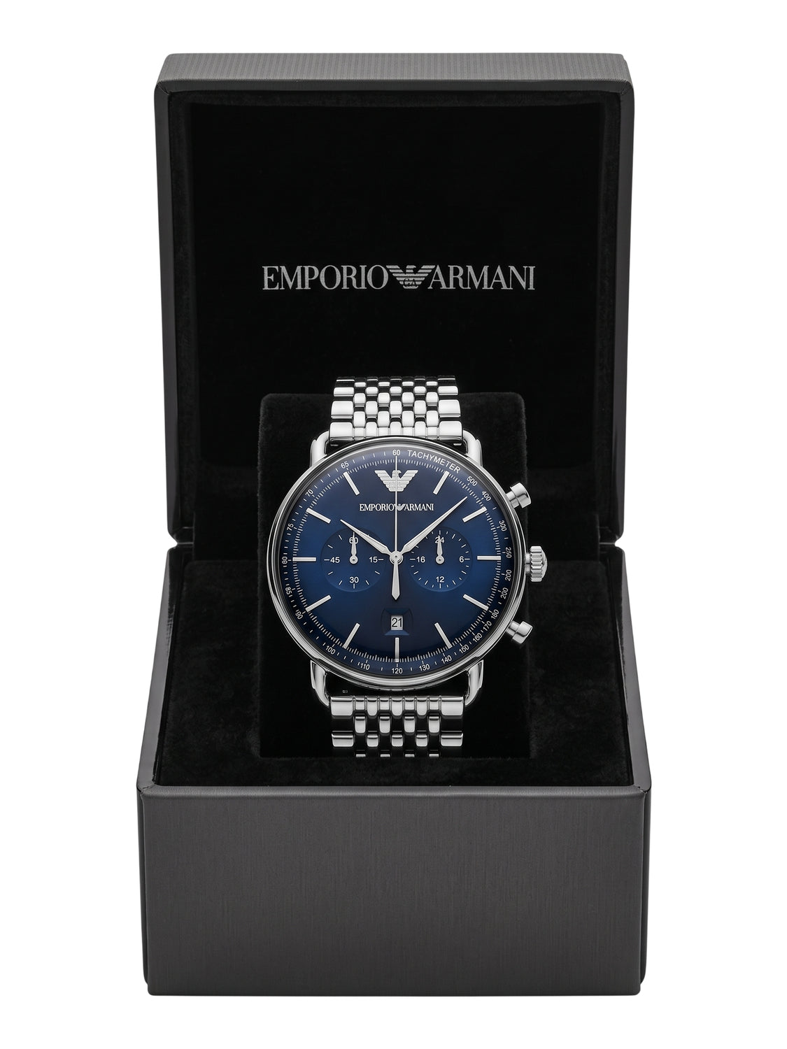Emporio Armani Aviator Chronograph Edelstahl Blau AR11238