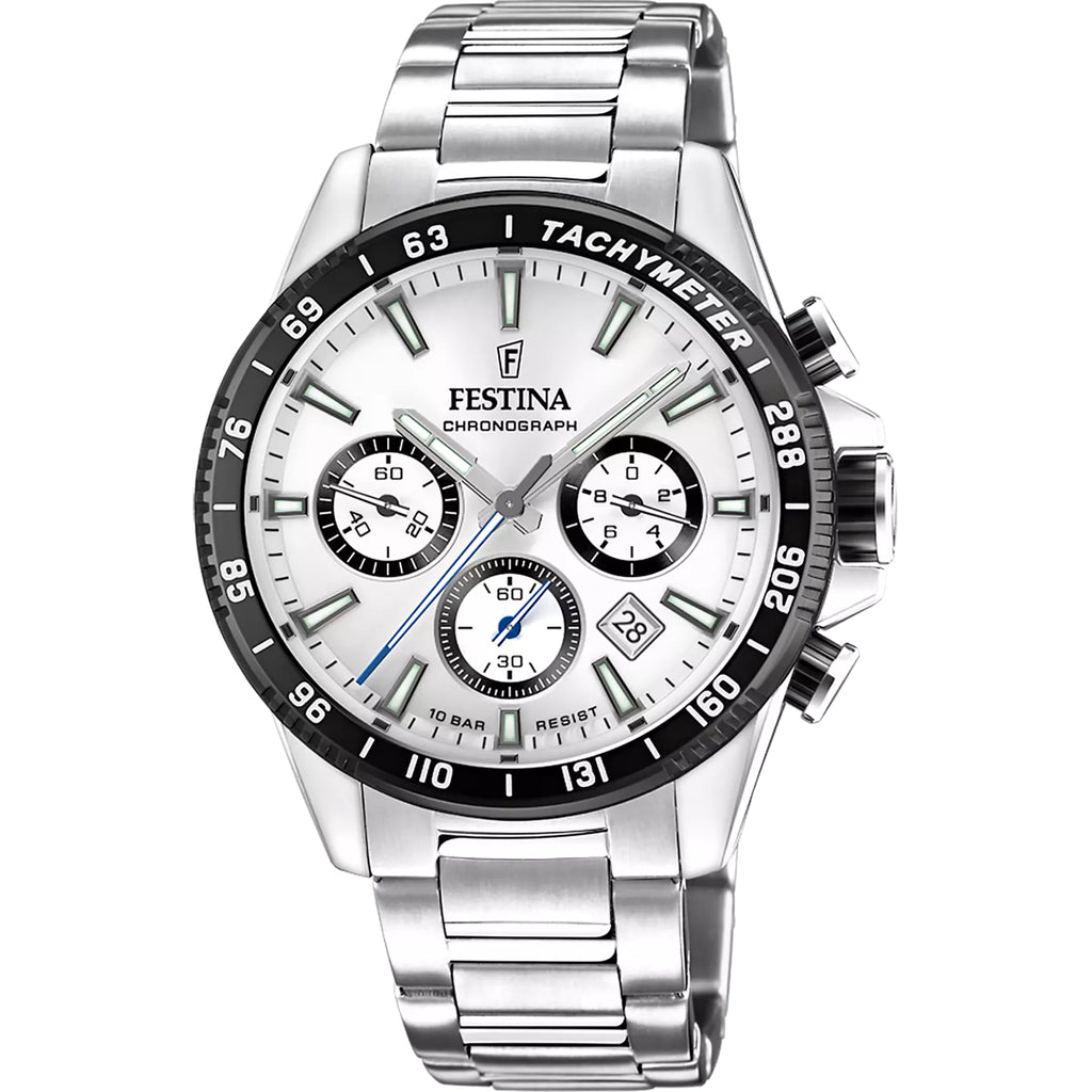 Festina Timeless Chronograph Herrenuhr Silber Edelstahl F20560/1