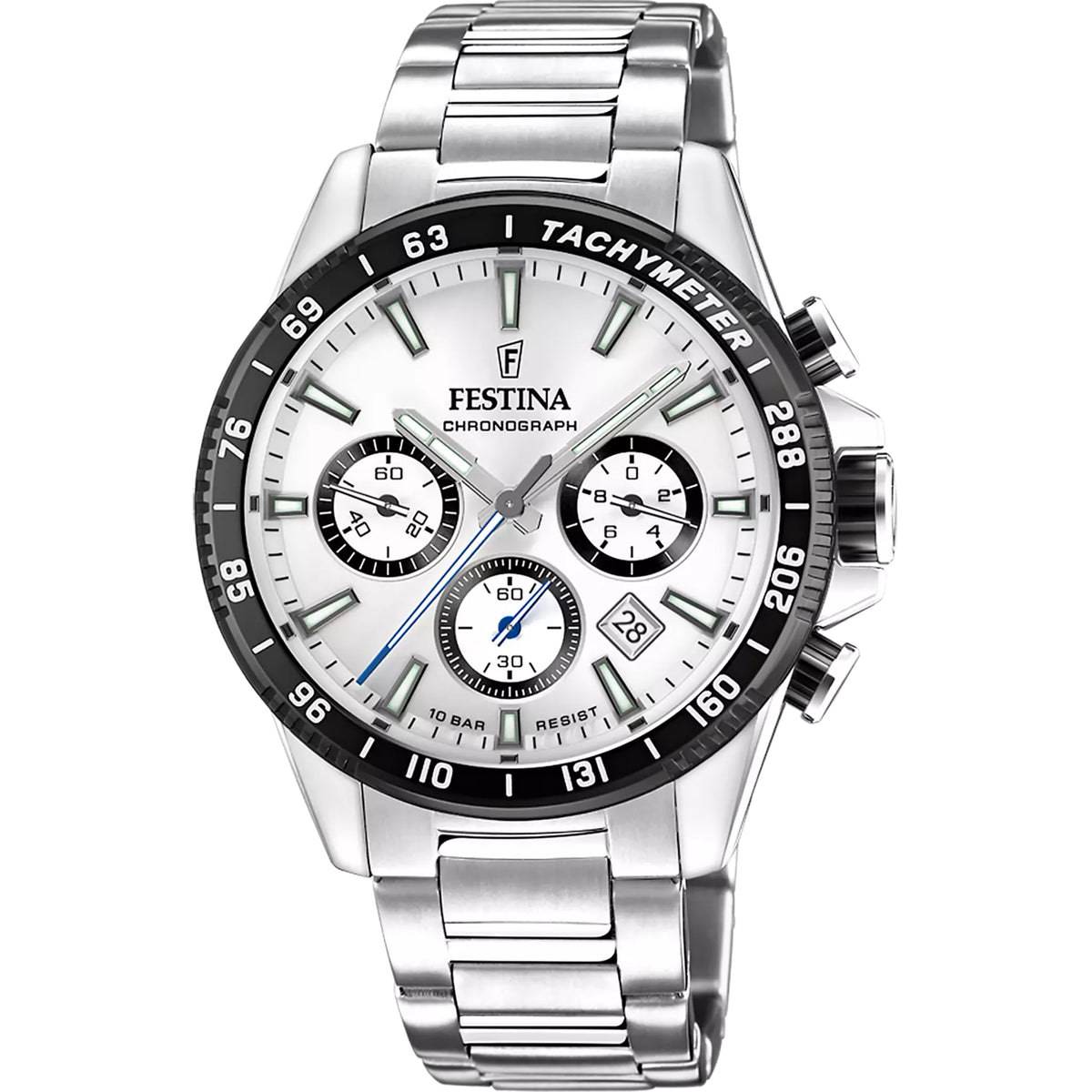 Festina Timeless Chronograph Herrenuhr Silber Edelstahl F20560/1