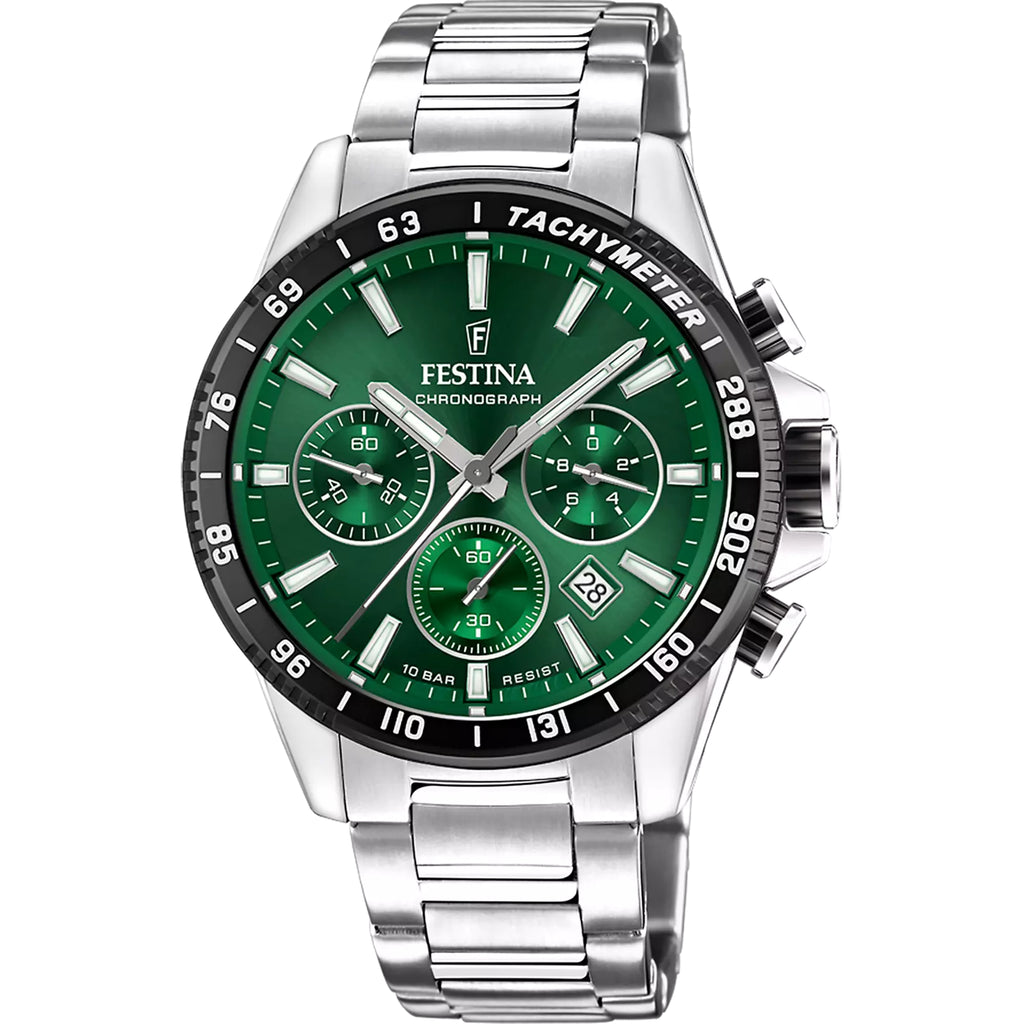 Festina Timeless Chronograph Herrenuhr Silber Edelstahl F20560/1