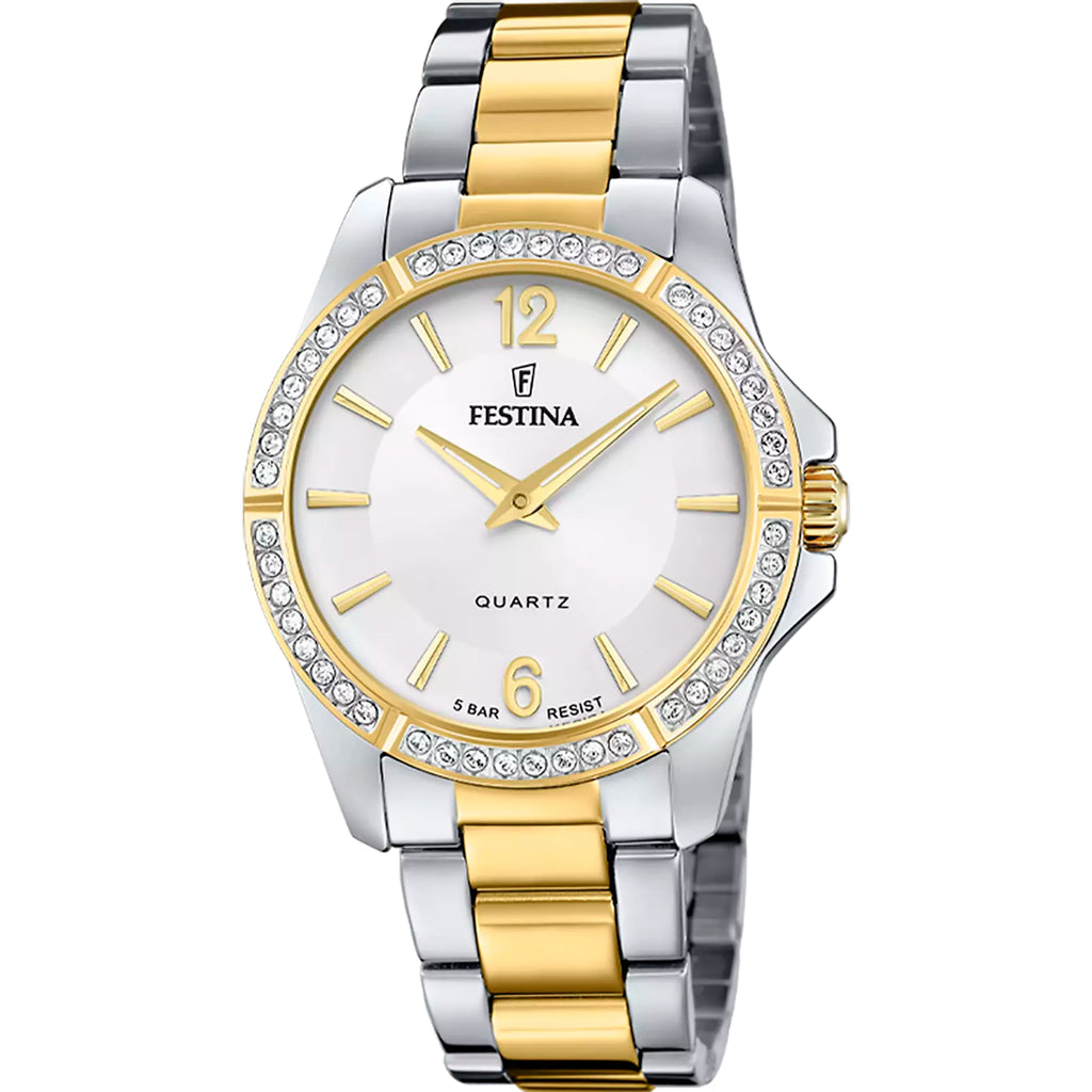 Festina Damenuhr Silber-Bicolor Edelstahl F20594/1