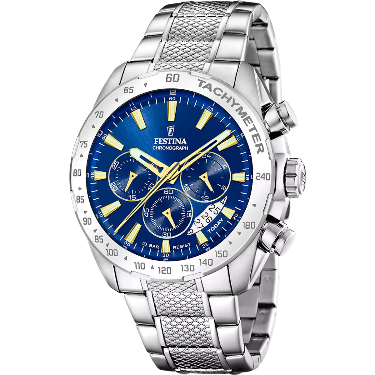 Festina Timeless Chronograph Herrenuhr Weiß Edelstahl F20668/1