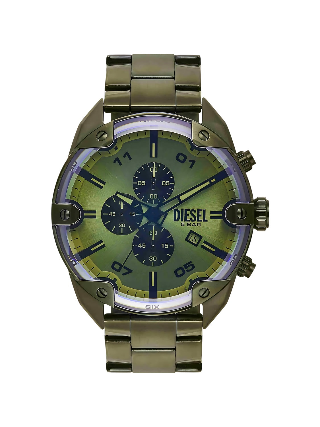 Diesel Spiked DZ4670 Chronograph Herrenuhr Grün