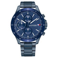 Tommy Hilfiger Bank Multifunktionsuhr Blau Edelstahl 1791720