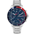 Tommy Hilfiger Bank Multifunktionsuhr Blau Edelstahl 1791718