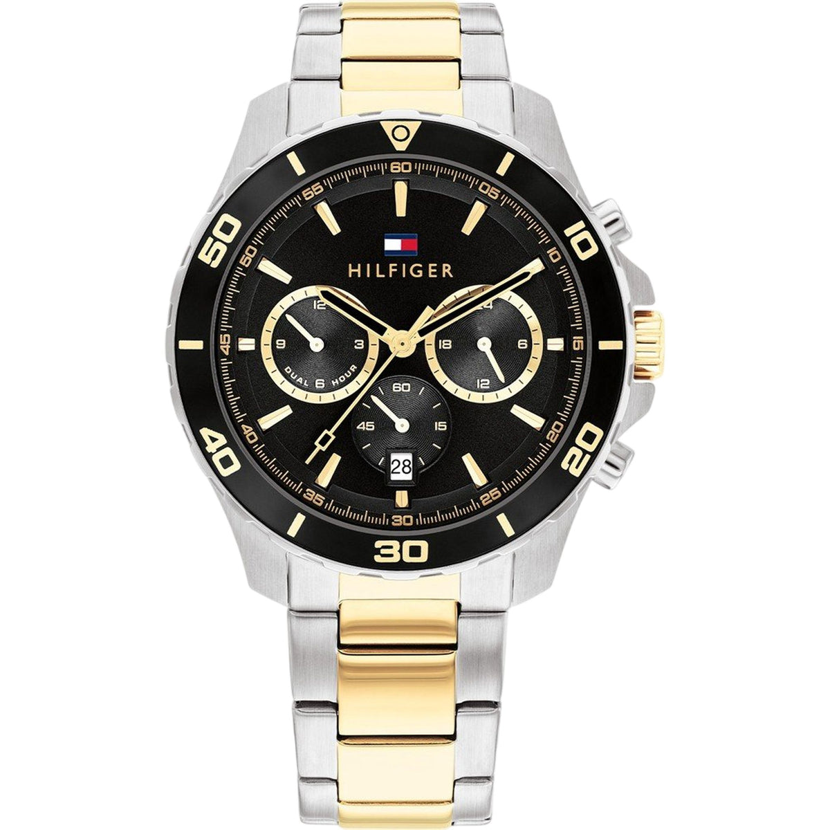 Tommy Hilfiger Jordan Chronograph Bicolor Edelstahl Schwarz 1792095
