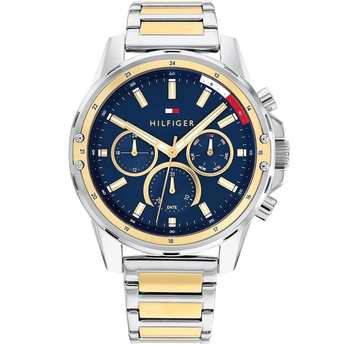 Tommy Hilfiger Mason Multifunktionsuhr Bicolor Edelstahl Blau 1791937