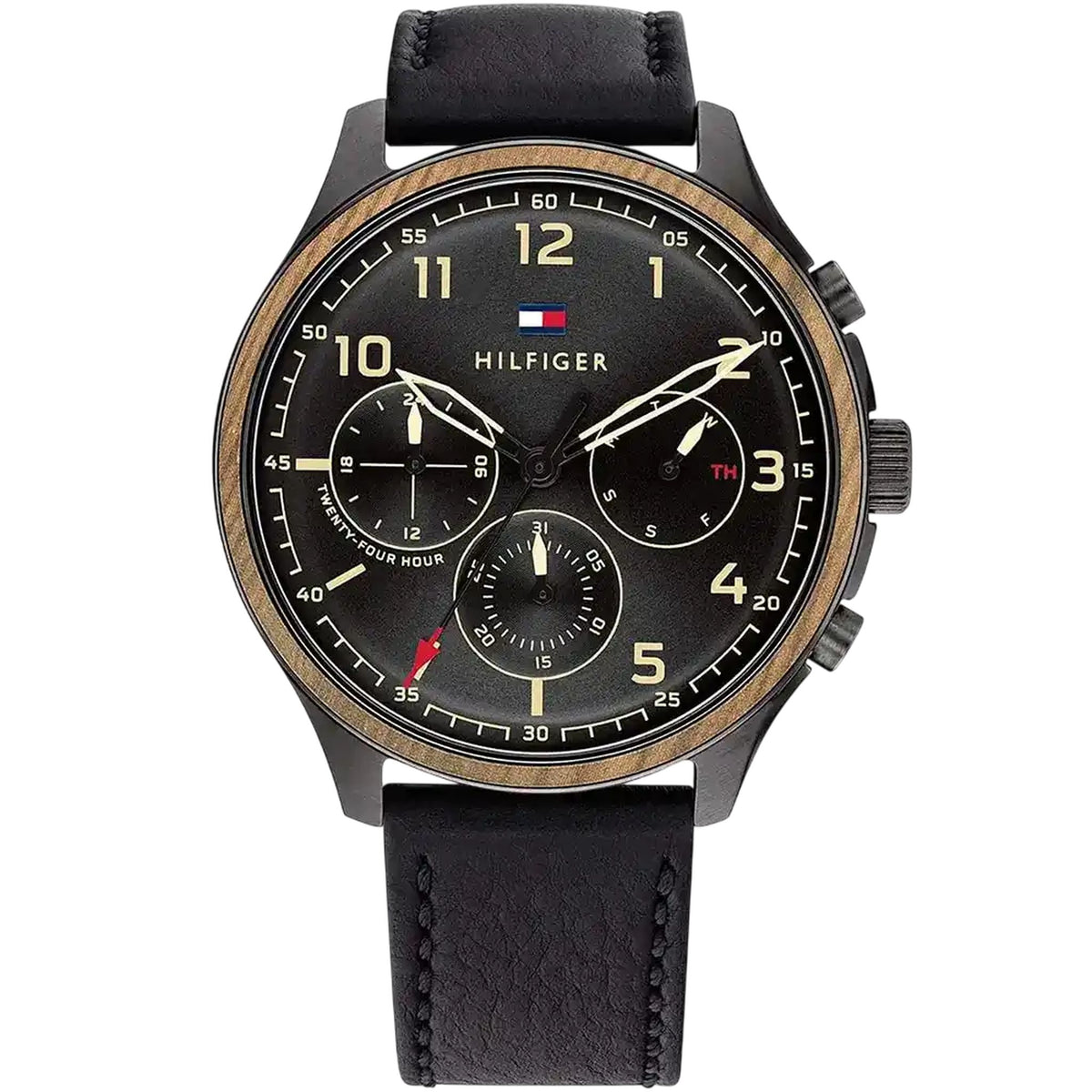 Tommy Hilfiger Asher Multifunktionsuhr Schwarz Leder 1791854