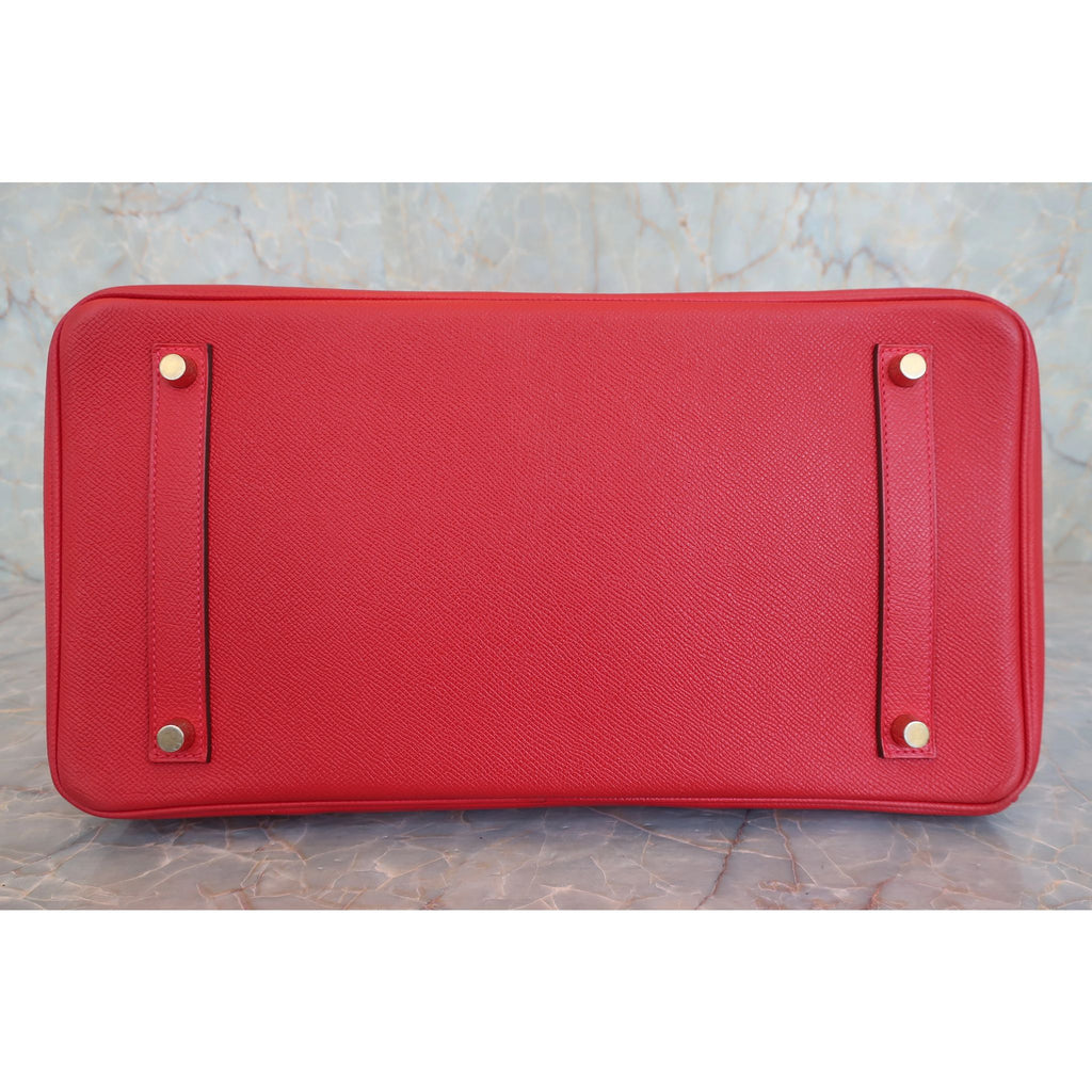 Hermès Birkin 35 Epsom Leder Rot Palladium Hardware 2014