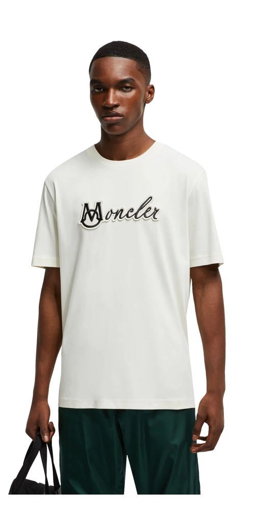 Moncler Varsity Logo T-Shirt Herren Weiß