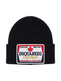 Dsquared2 Unisex Woll Wintermütze in Schwarz