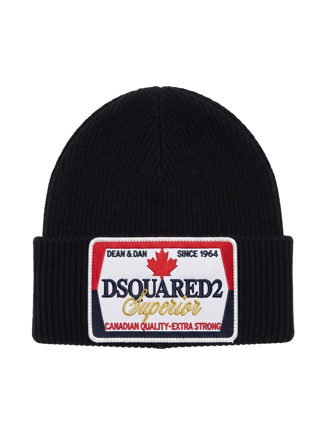 Dsquared2 Unisex Woll Wintermütze in Schwarz