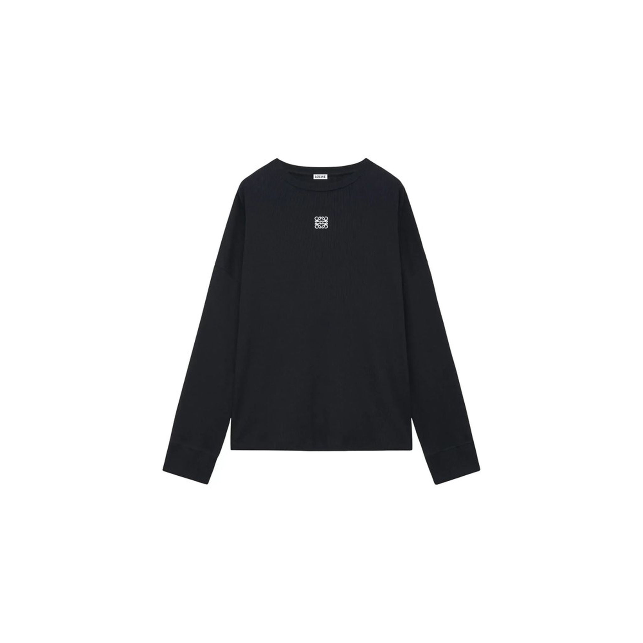 Loewe Oversize Langarm T-Shirt schwarz