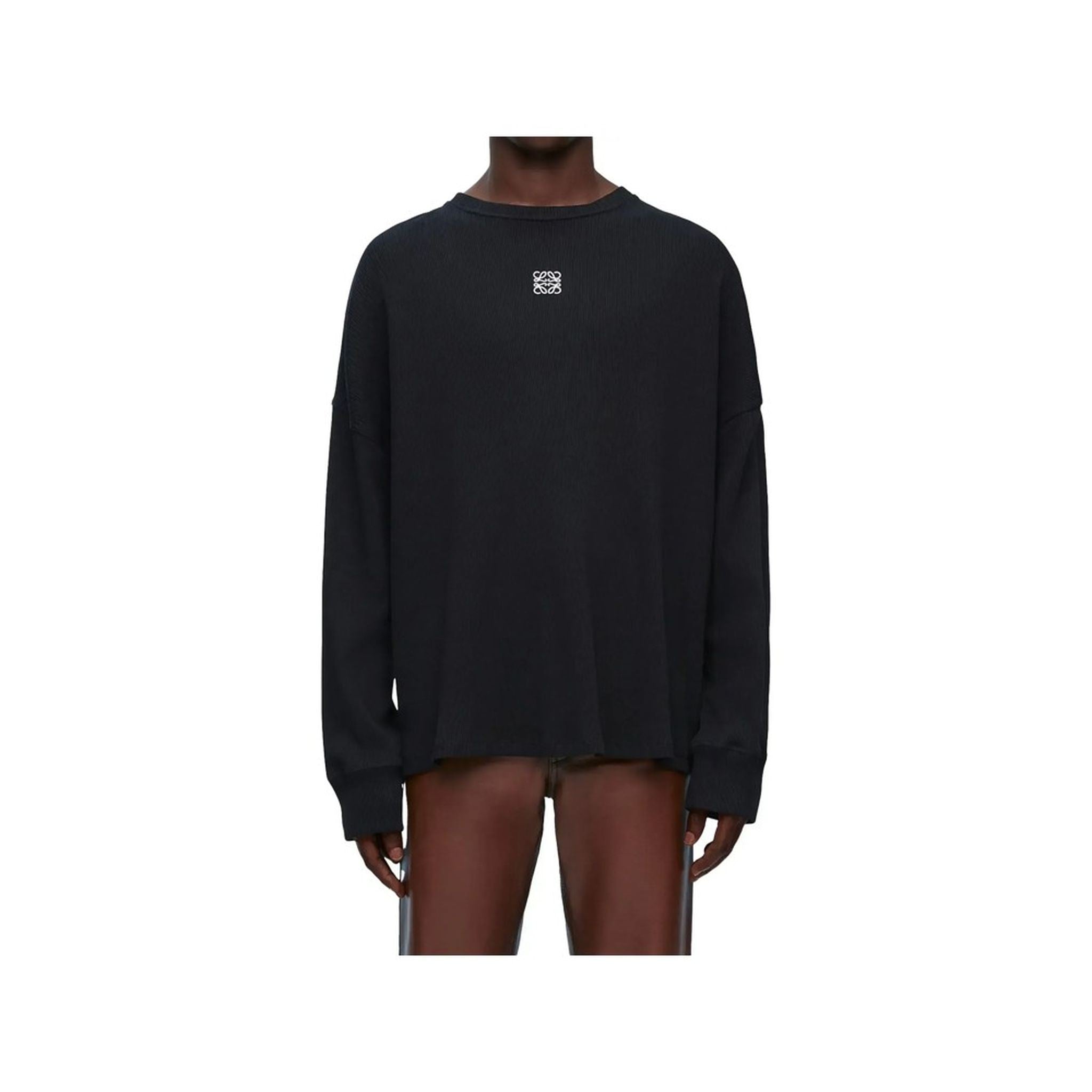 Loewe Oversize Langarm T-Shirt schwarz