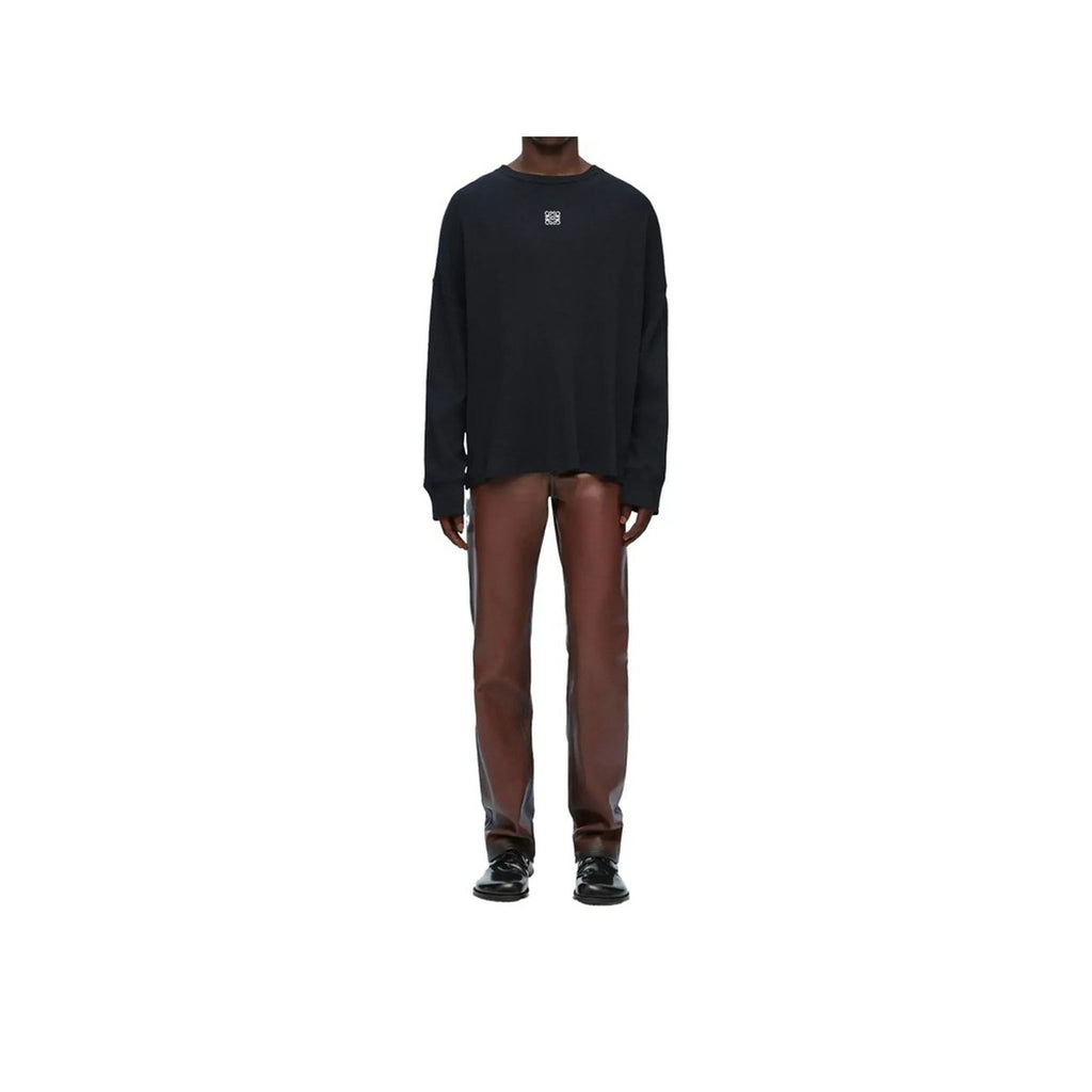 Loewe Oversize Langarm T-Shirt schwarz