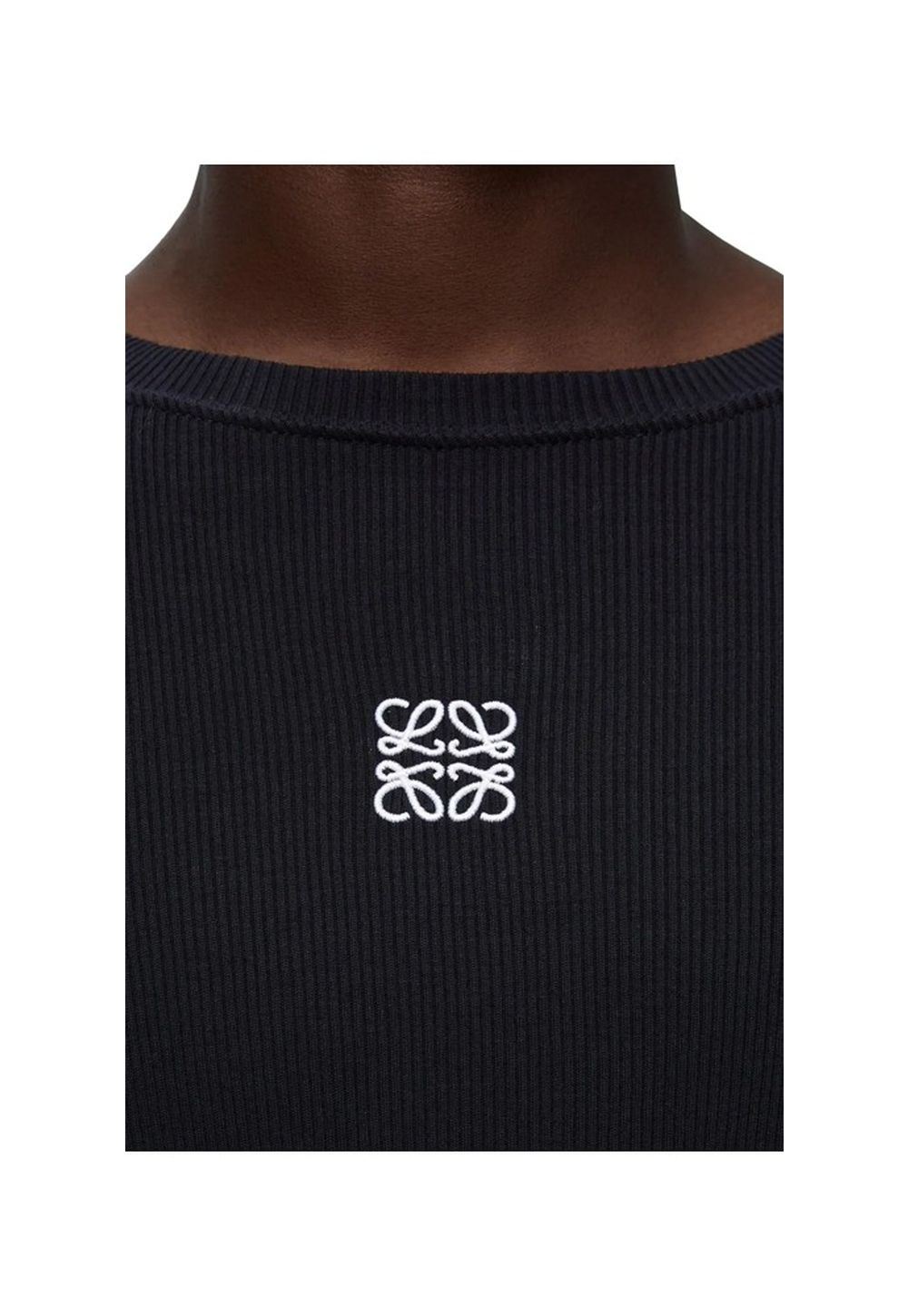 Loewe Oversize Langarm T-Shirt schwarz