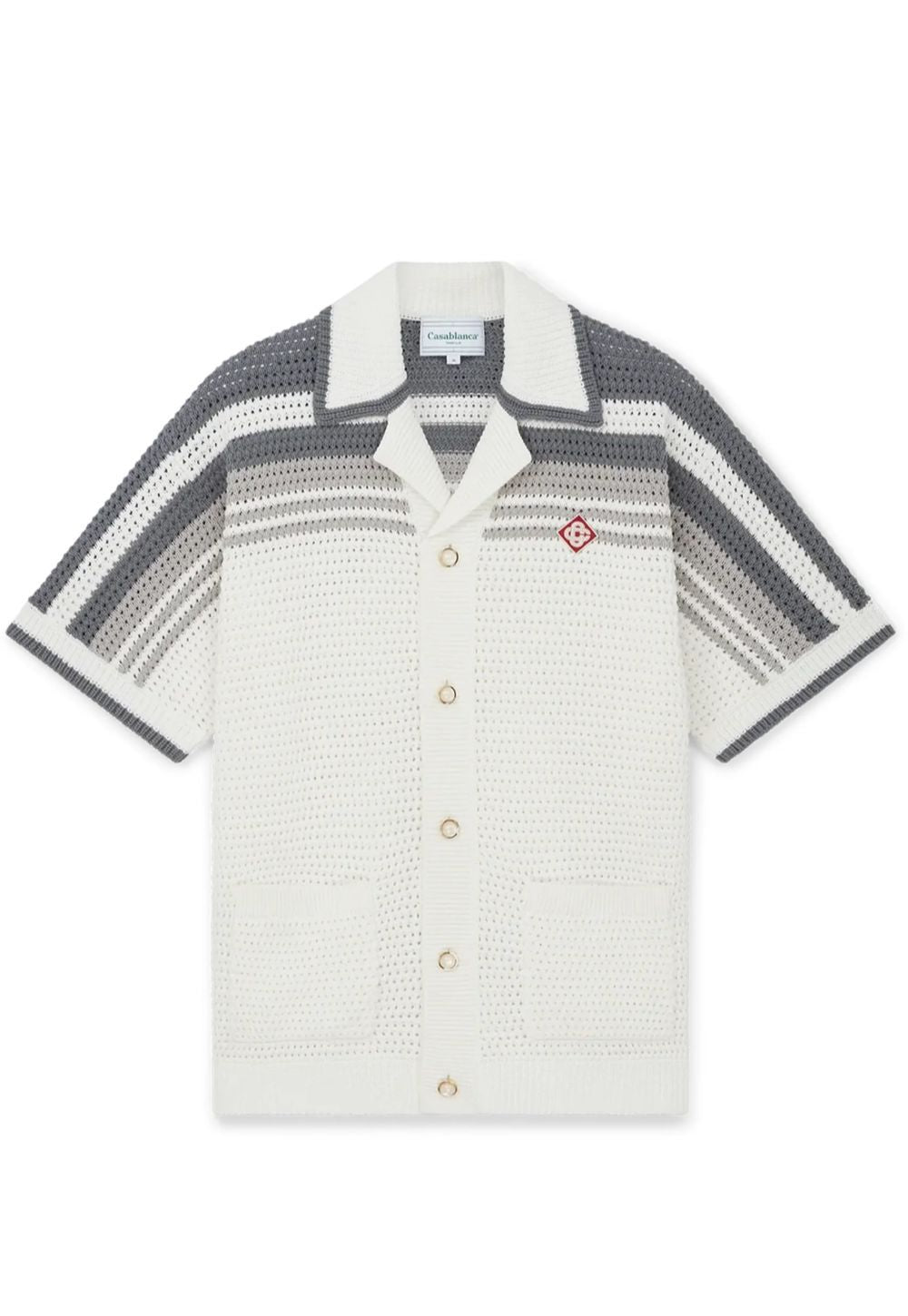 Casablanca Tennis Crochet Baumwoll Shirt Herren