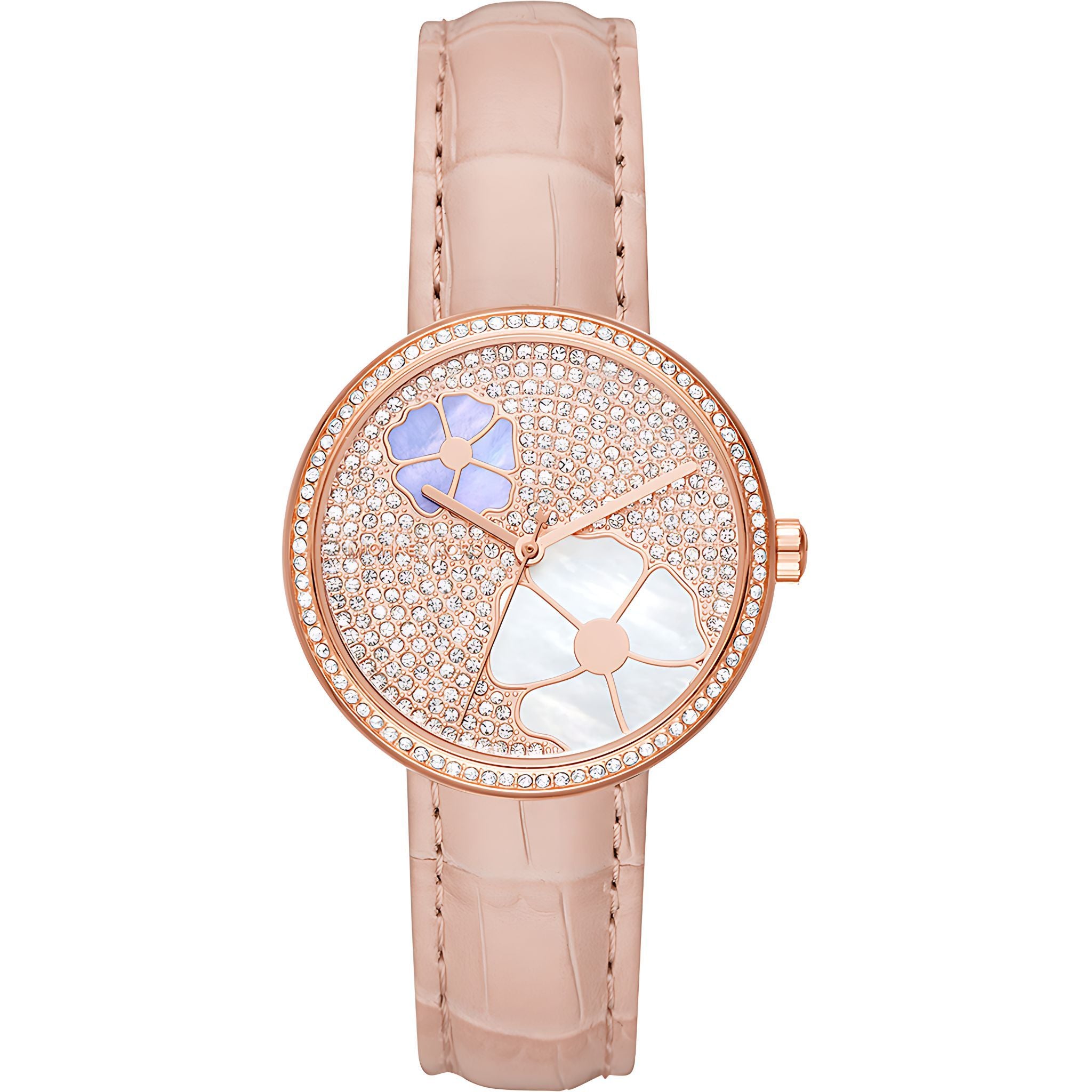 Michael Kors Courtney Lady Damenuhr roségold rosa Lederarmband