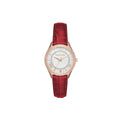Michael Kors Lauryn Damenuhr roségold rot Lederarmband