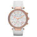 Michael Kors Parker Lady Damenuhr Chronograph roségold weiß