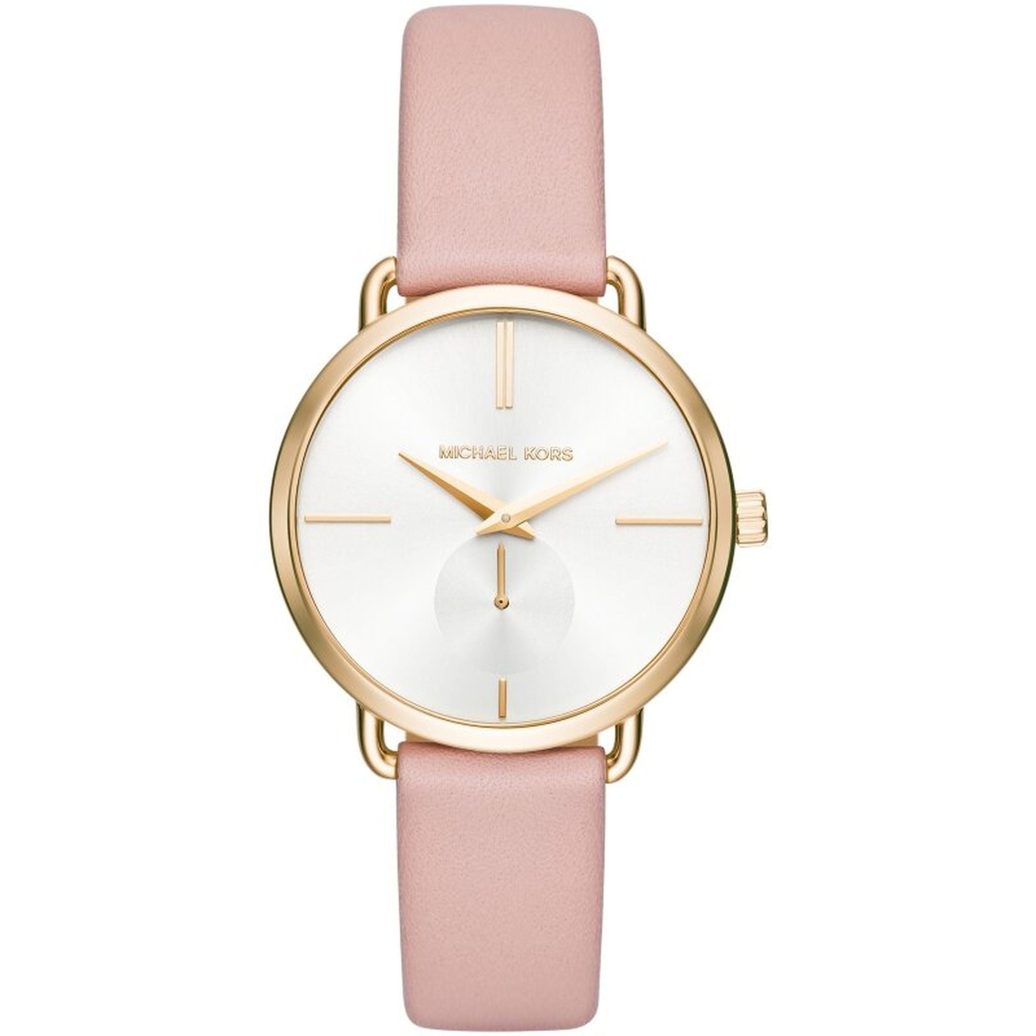 Michael Kors Portia Lady Damenuhr gold rosa Lederarmband