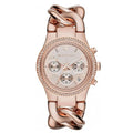 Michael Kors Runway Twist Lady Damenuhr Chronograph roségold Edelstahl