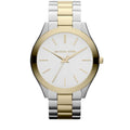Michael Kors Slim Runway Lady Damenuhr silber gold Edelstahl