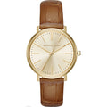 Michael Kors Jaryn Lady Damenuhr gold braun Lederarmband