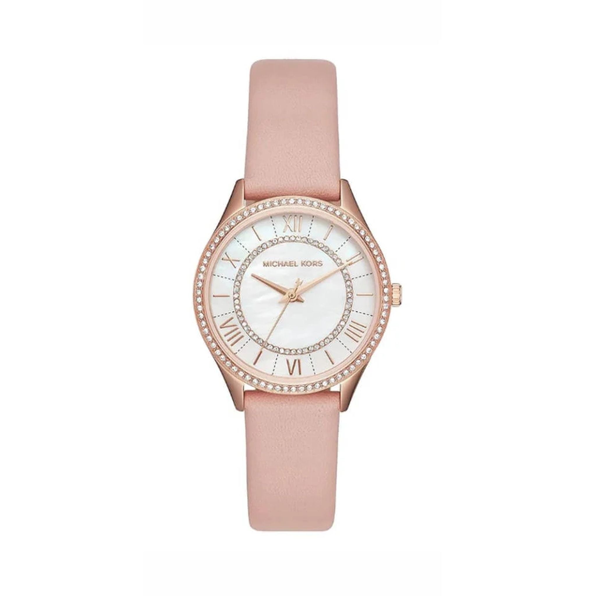 Michael Kors Lauryn Lady Damenuhr roségold rosa Lederarmband