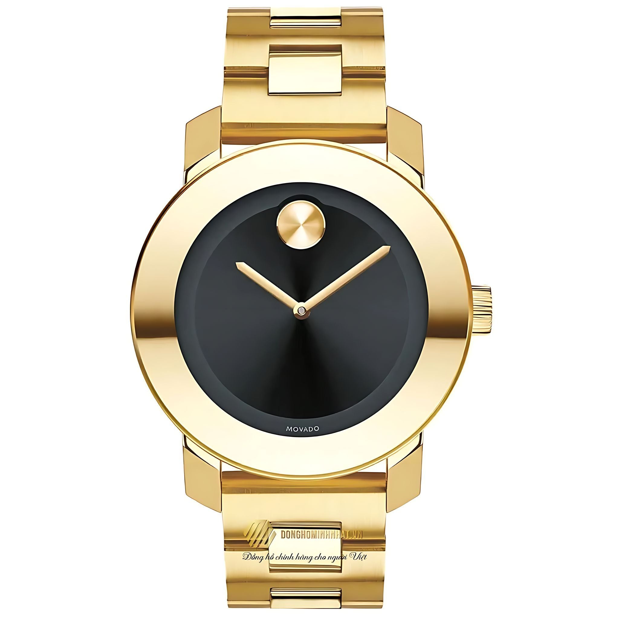 Movado Bold Damenuhr gold schwarz Edelstahl elegante Designer Uhr
