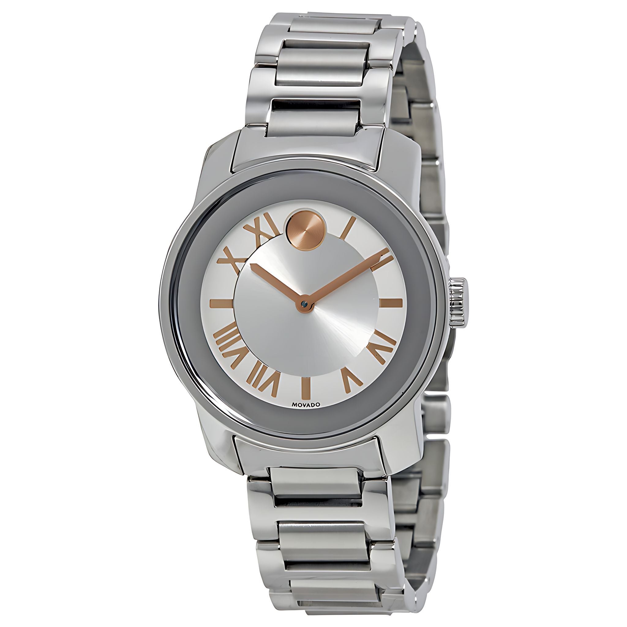 Movado Bold Damenuhr silber Edelstahl elegante Designer Uhr
