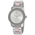 Movado Bold Damenuhr silber rosé Edelstahl