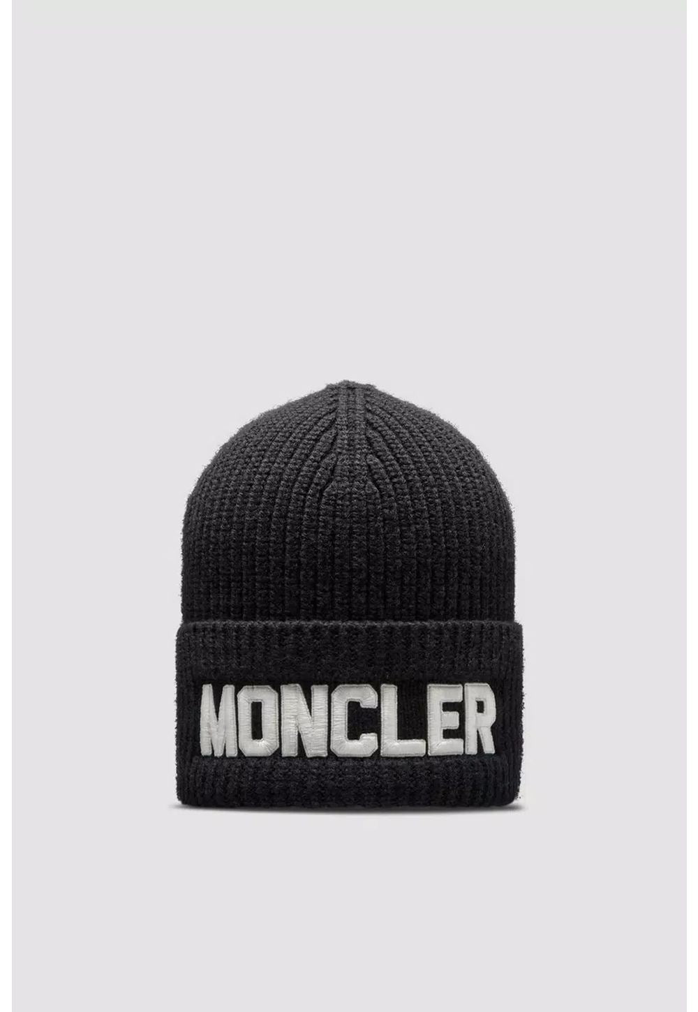 Moncler Mütze aus Wolle in Schwarz