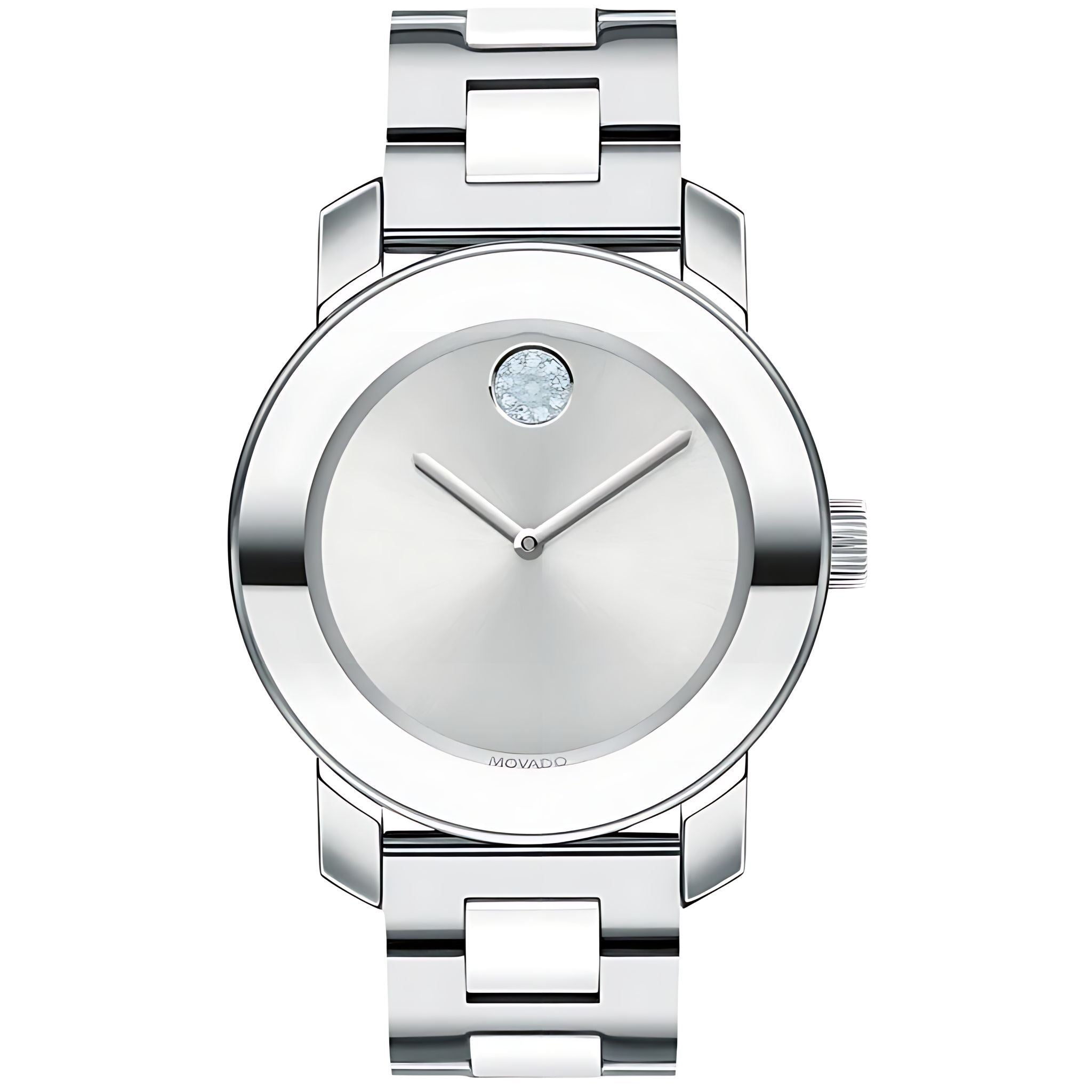 Movado Bold Damenuhr silber Edelstahl elegante Designer Uhr
