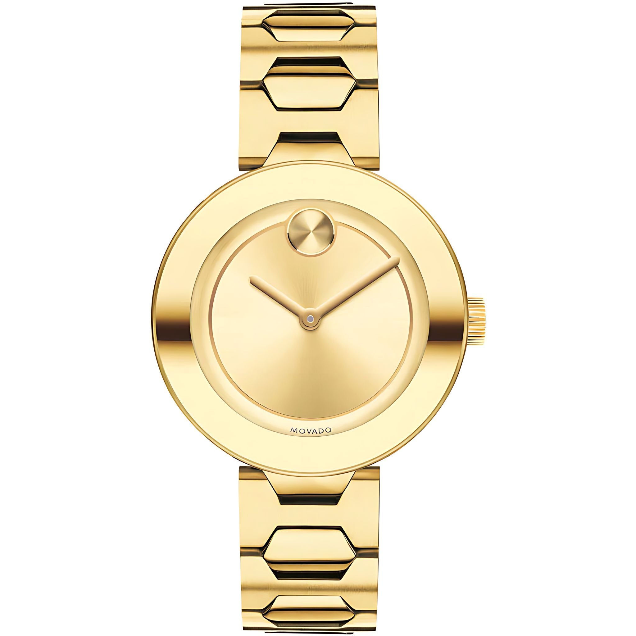 Movado Bold Damenuhr gold Edelstahl elegante Designer Uhr