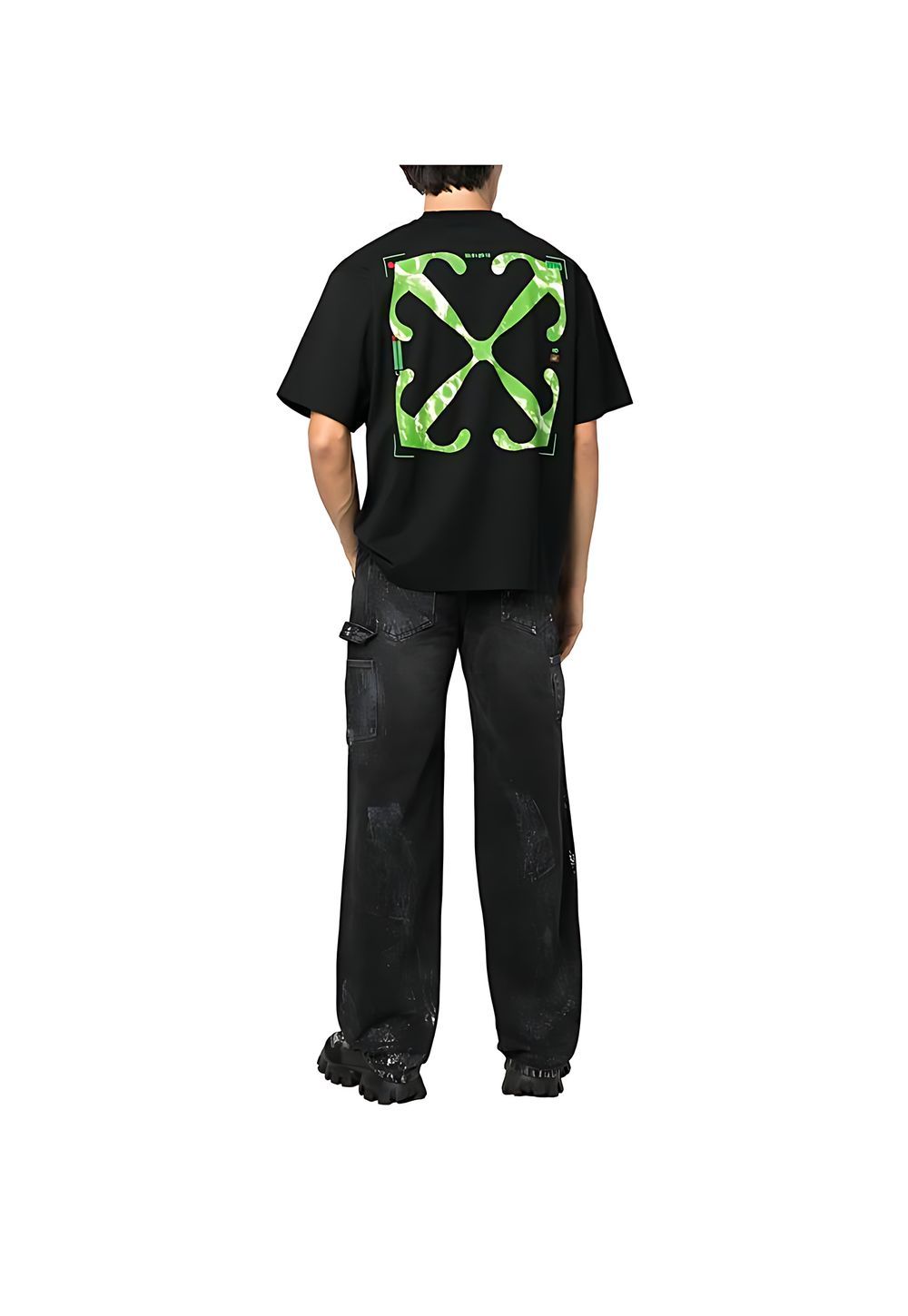 Off-White Logo T-Shirt Schwarz Unisex