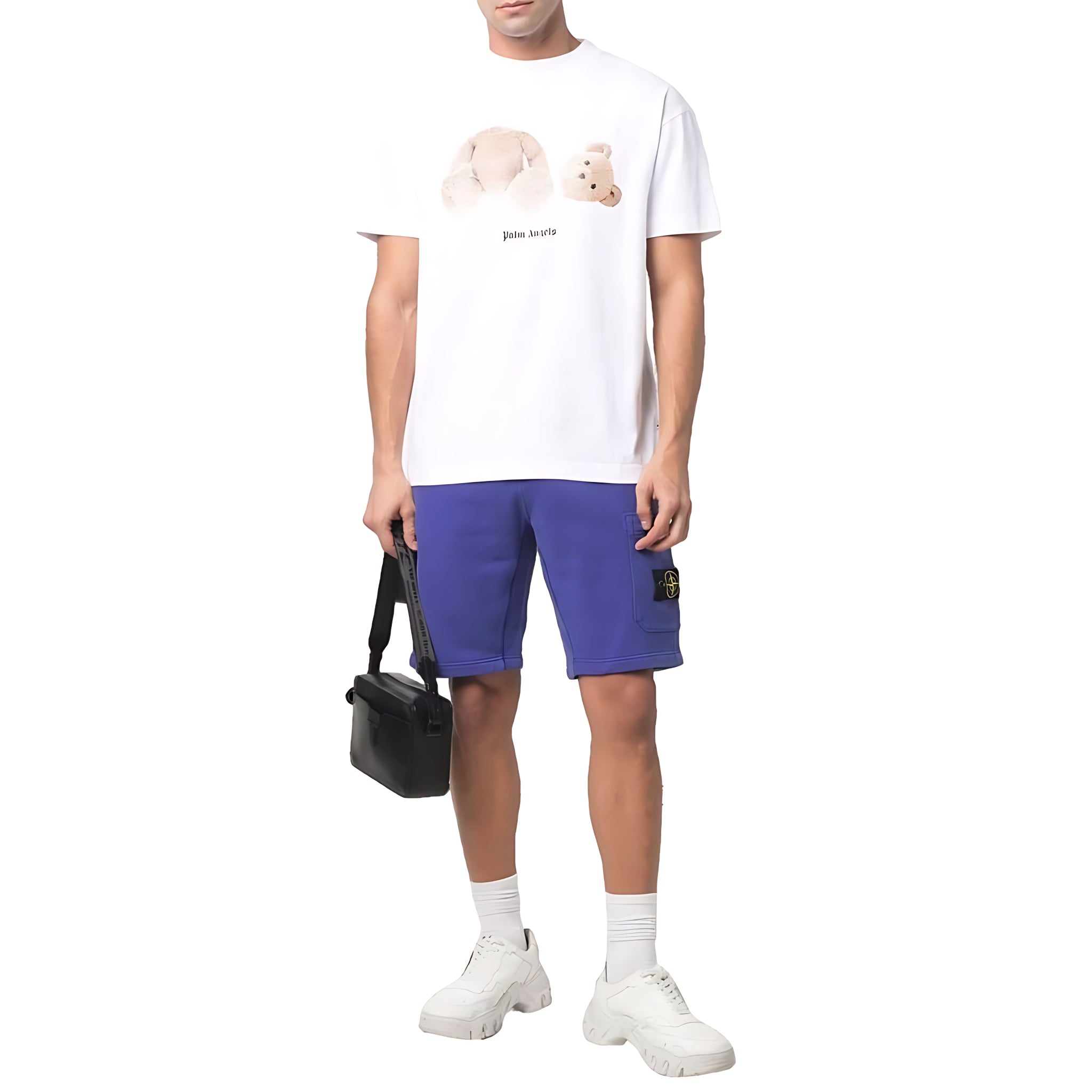 Palm Angels Broken Bear T-Shirt Herren weiß