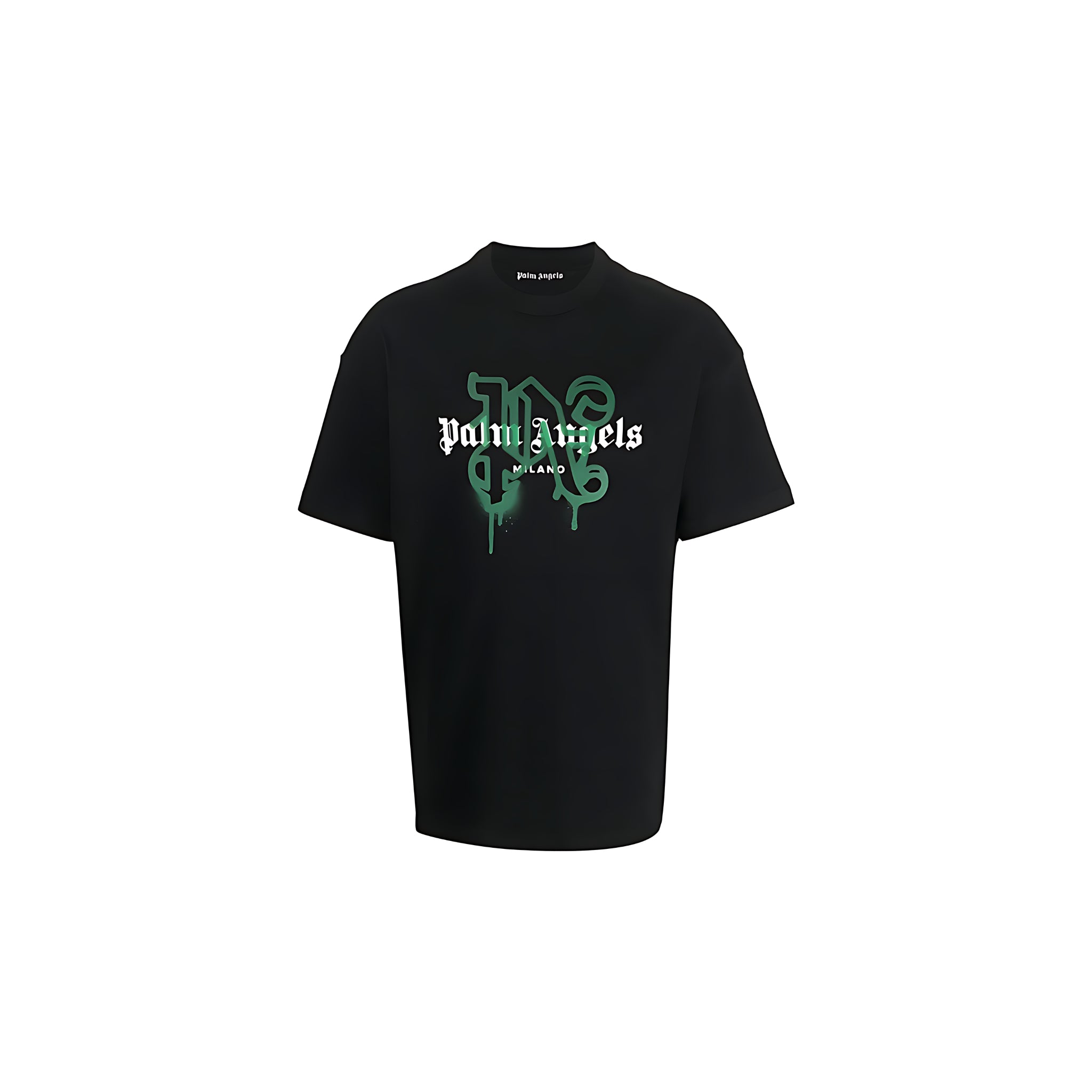 Palm Angels Milano Monogram Print T-Shirt Schwarz Herren