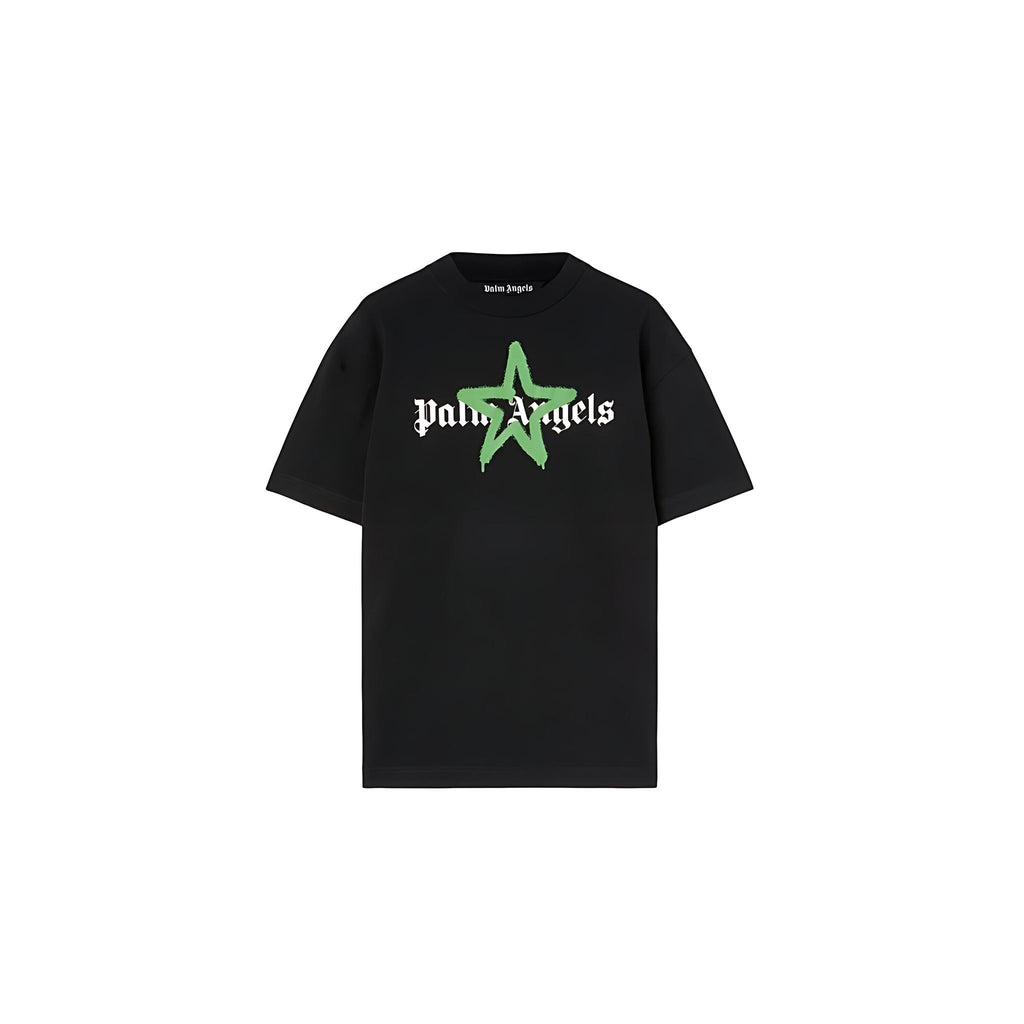 Palm Angels Sternmotiv Logo T-Shirt Schwarz Herren