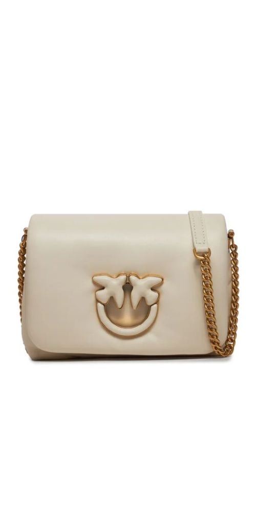 Pinko Bag Baby Love Puff Chevron Umhängetasche weiß