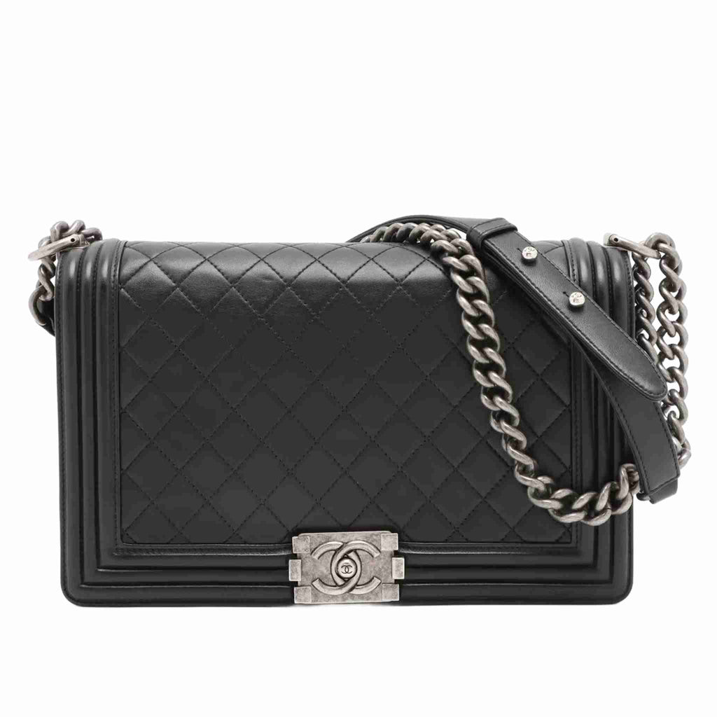 CHANEL Boy Flap A92193 Quilted Lambskin Schwarz