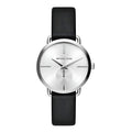 Michael Kors Portia Lady Damenuhr silber schwarz Lederarmband